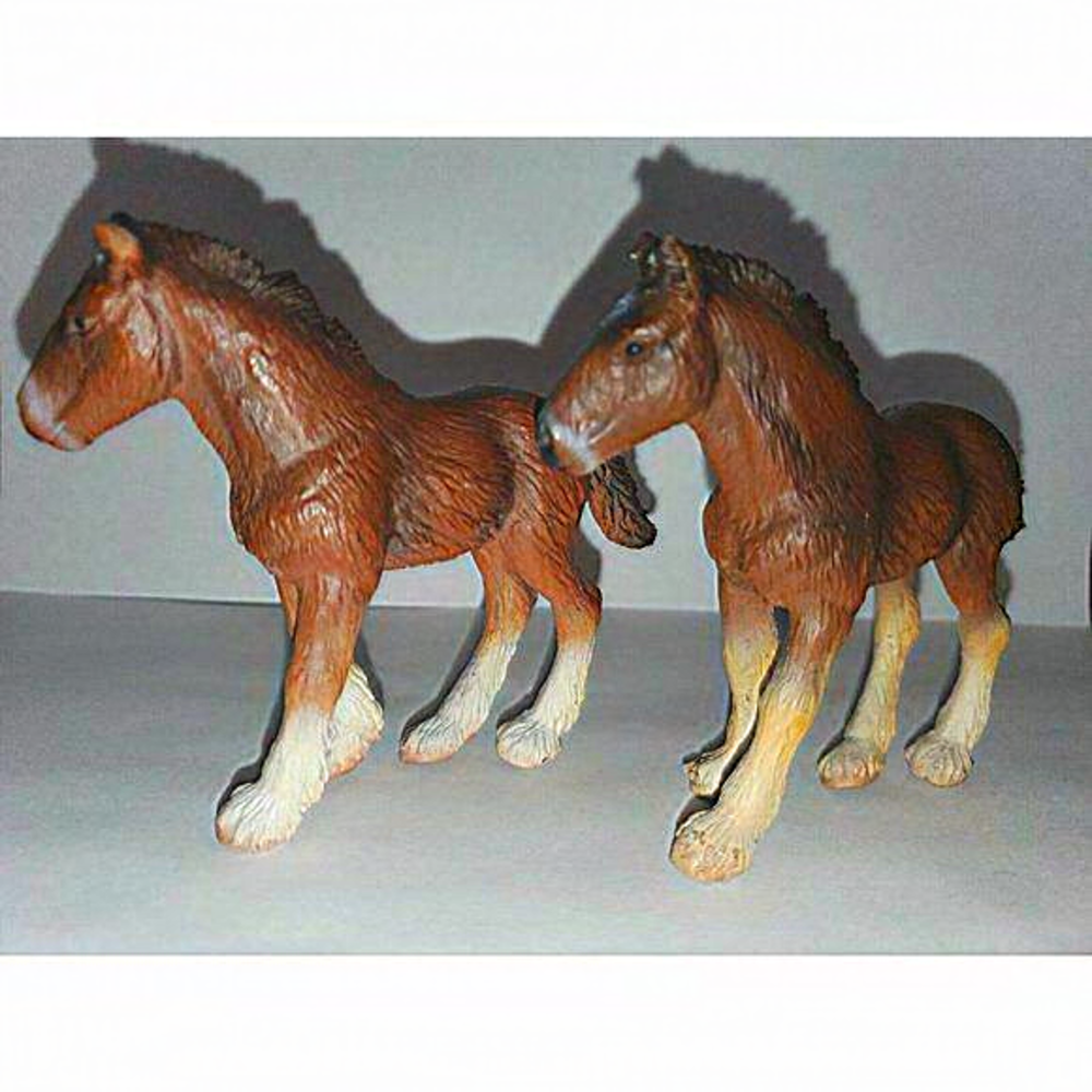 Schleich Shire Clydesdale‎ Foal Brown  Horse Animal Figure 2002